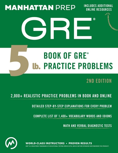 5 lb. Book of GRE Practice Problems, 2Ed (+Online)
