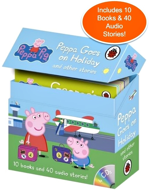 Peppa Goes on Holiday and Other Stories (10 books +4CDs)
