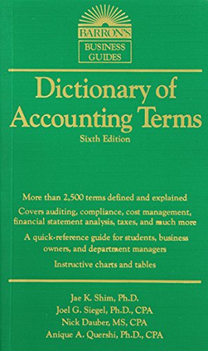 Barron's Dictionary of Accounting Terms 6th Edition