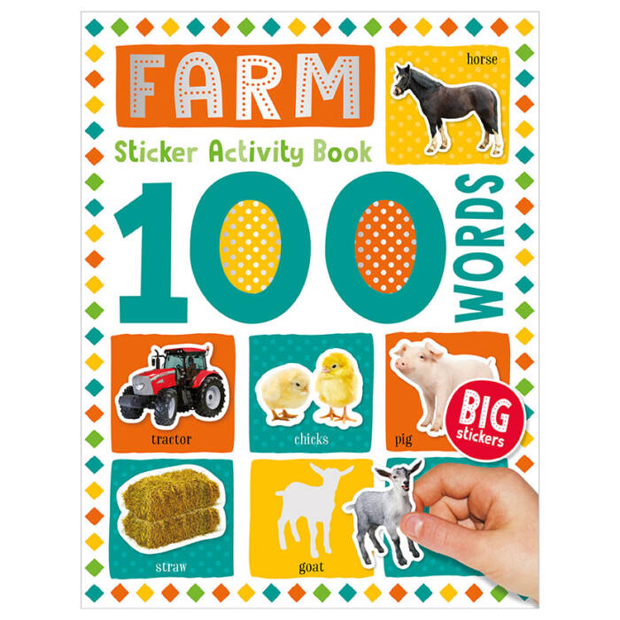 100 Farm Words Sticker Activity